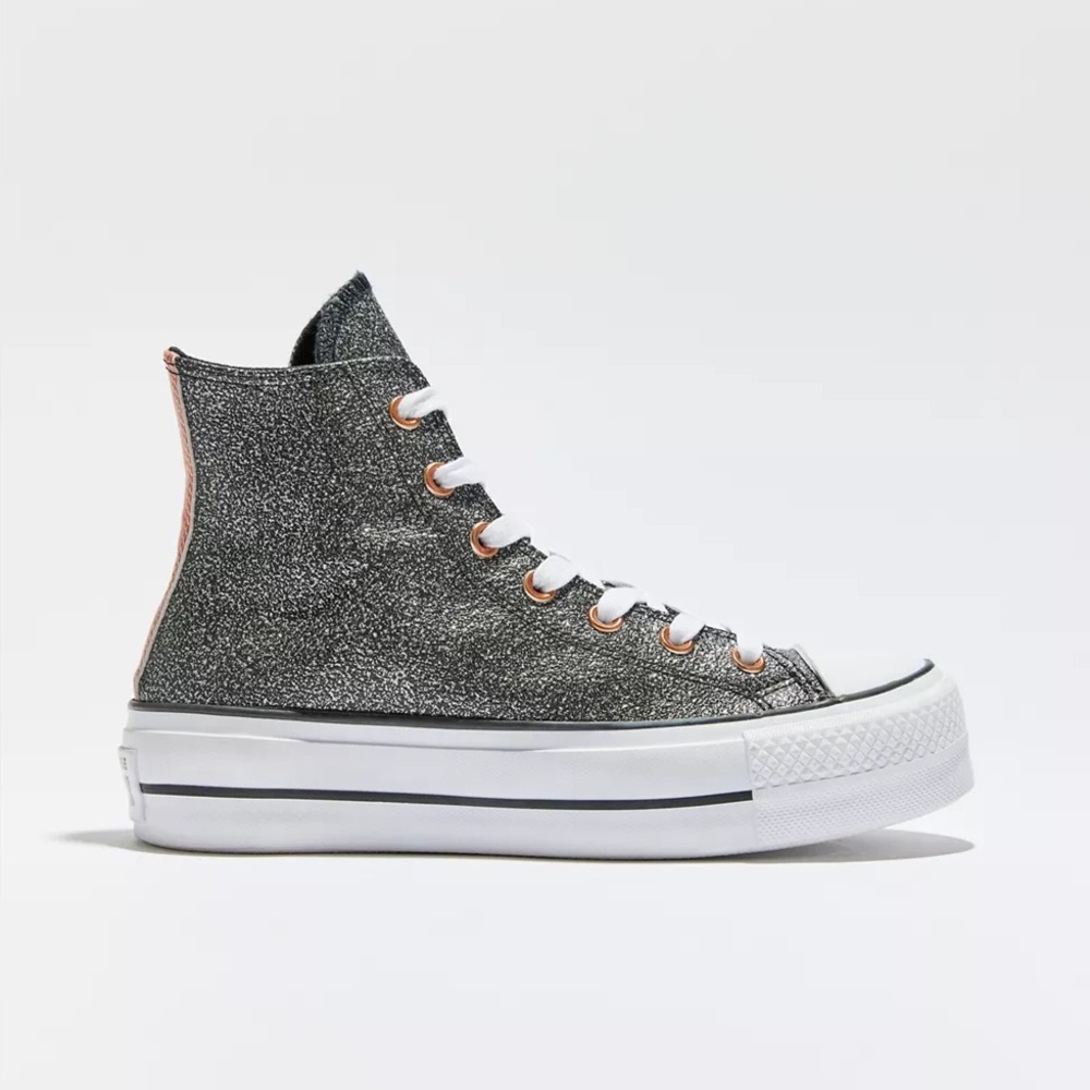 EUC Converse Chuck Taylor All Star Lift Metallic Glitter Platform Sneaker